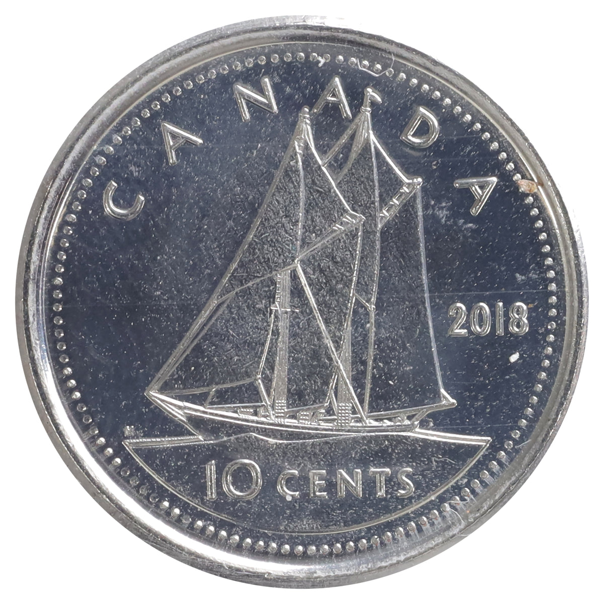 2018 Canada 10-cents ICCS Certified MS66 First Strike