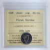 2020 Canada 10-cents ICCS Certified MS66 First Strike