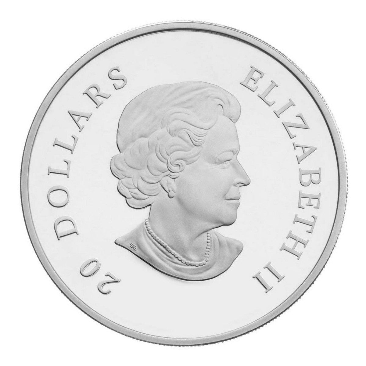 2010 Canada $20 Blue Crystal Snowflake Fine Silver