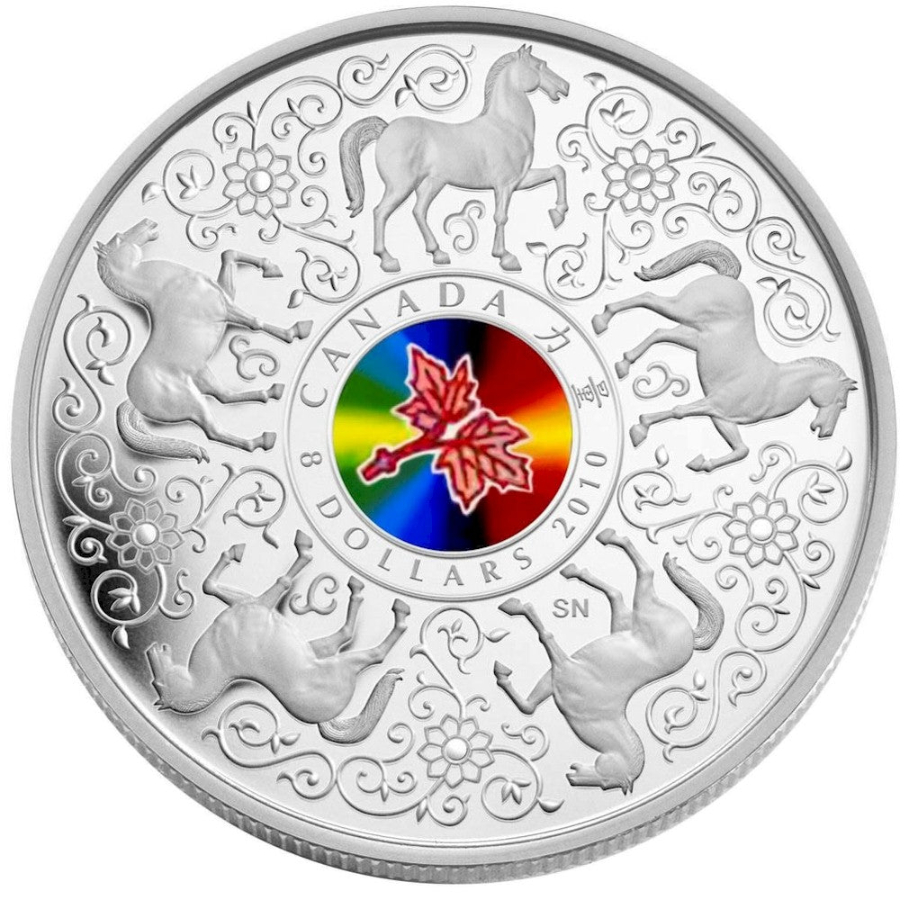 RDC 2010 Canada $8 Maple of Strength Sterling Silver Coin (Impaired)