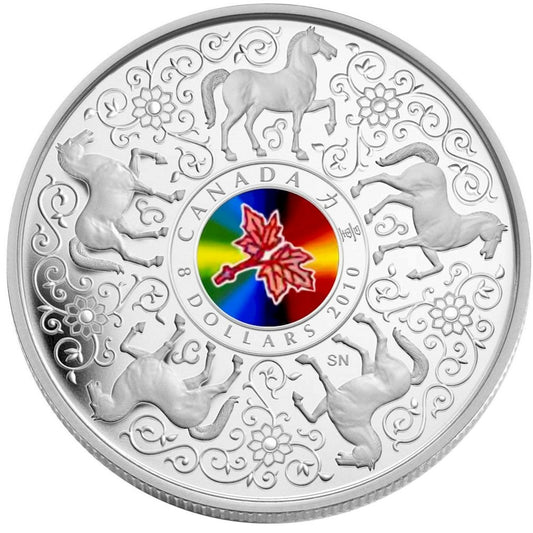 RDC 2010 Canada $8 Maple of Strength Sterling Silver Coin (Impaired)