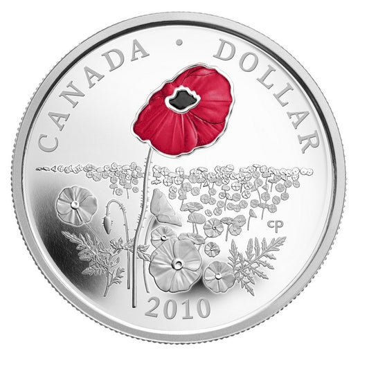 2010 Canada Poppy Limited Edition Proof Sterling Silver Dollar