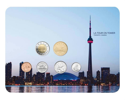 2011 Canada CN Tower 6-coin Collector Card