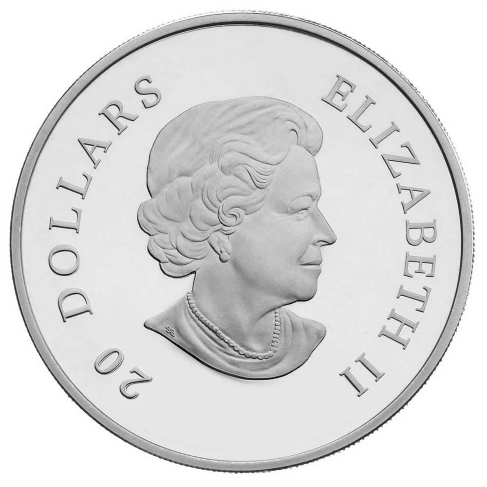 2012 Canada $20 Holiday Snowflake with Swarovski Crystal Fine Silver