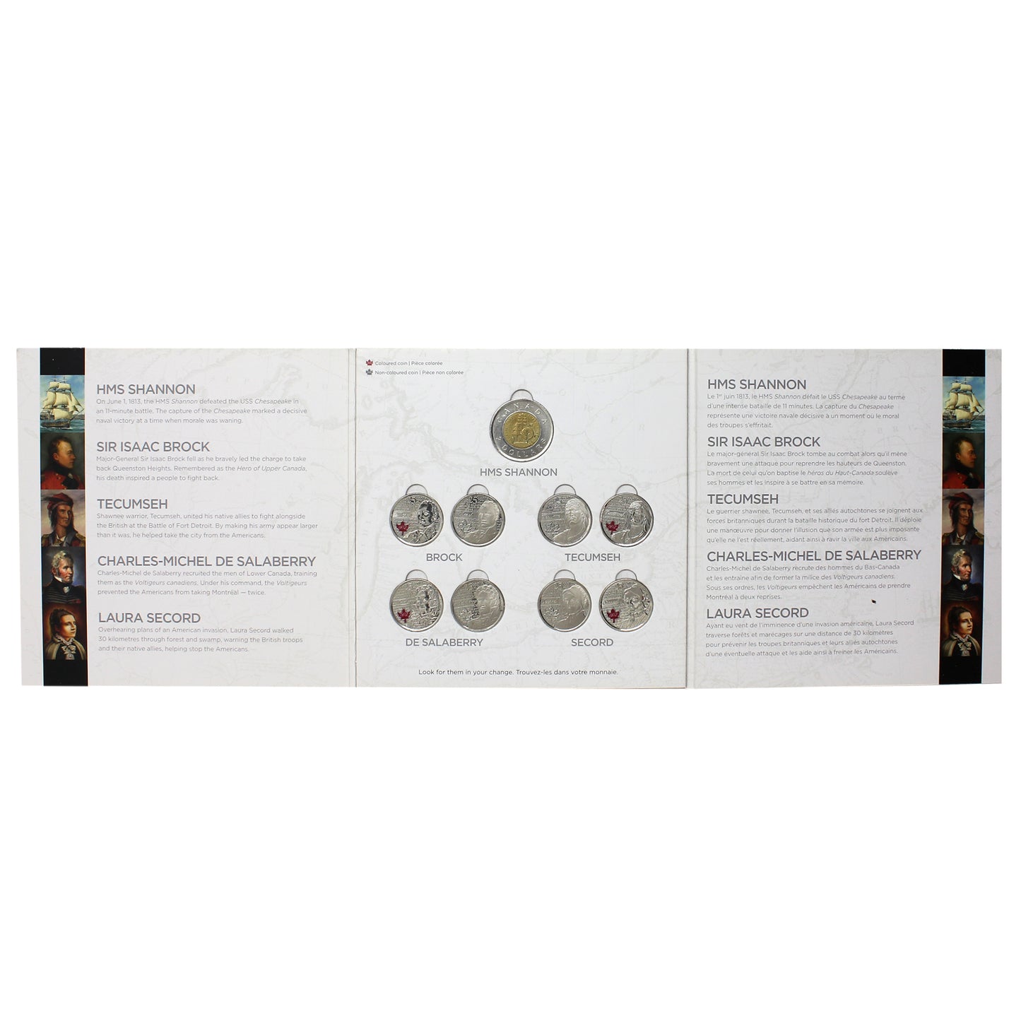 2012 Canada War of 1812 Collection 9-coin Set in Collector Board