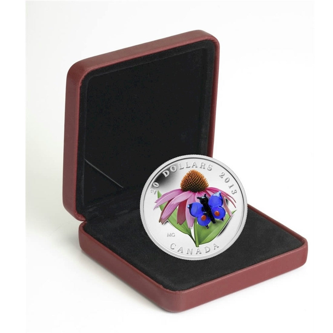 2013 Canada $20 Purple Coneflower & Eastern Tailed Blue Butterfly