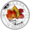 2013 $10 O Canada - Maple Leaf Coloured Fine Silver Coin (TAX Exempt)
