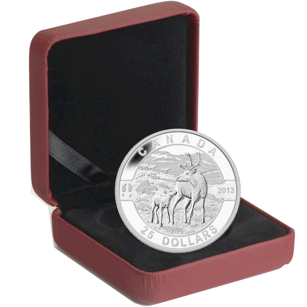 2013 $25 O Canada - The Caribou (#4) Fine Silver (No Tax)