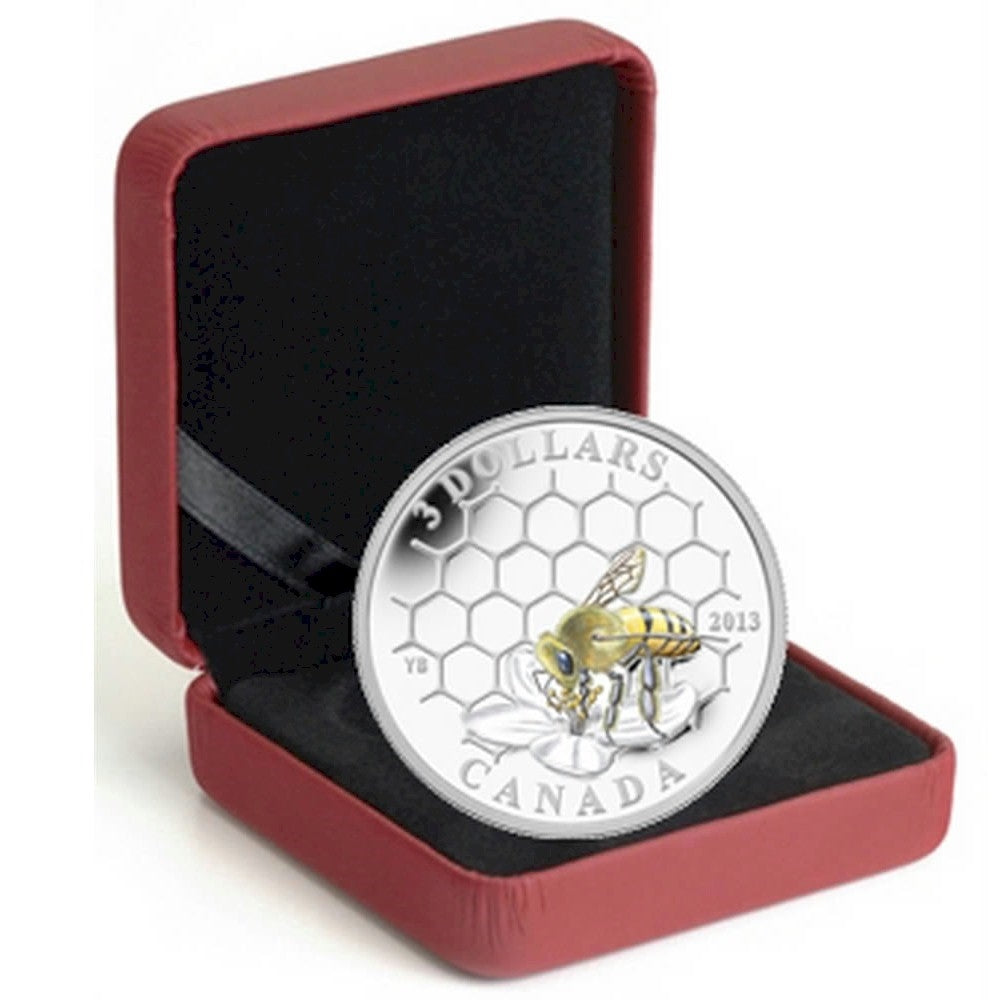 2013 Canada $3 Animal Architects - Bee & Hive Fine Silver (No Tax)