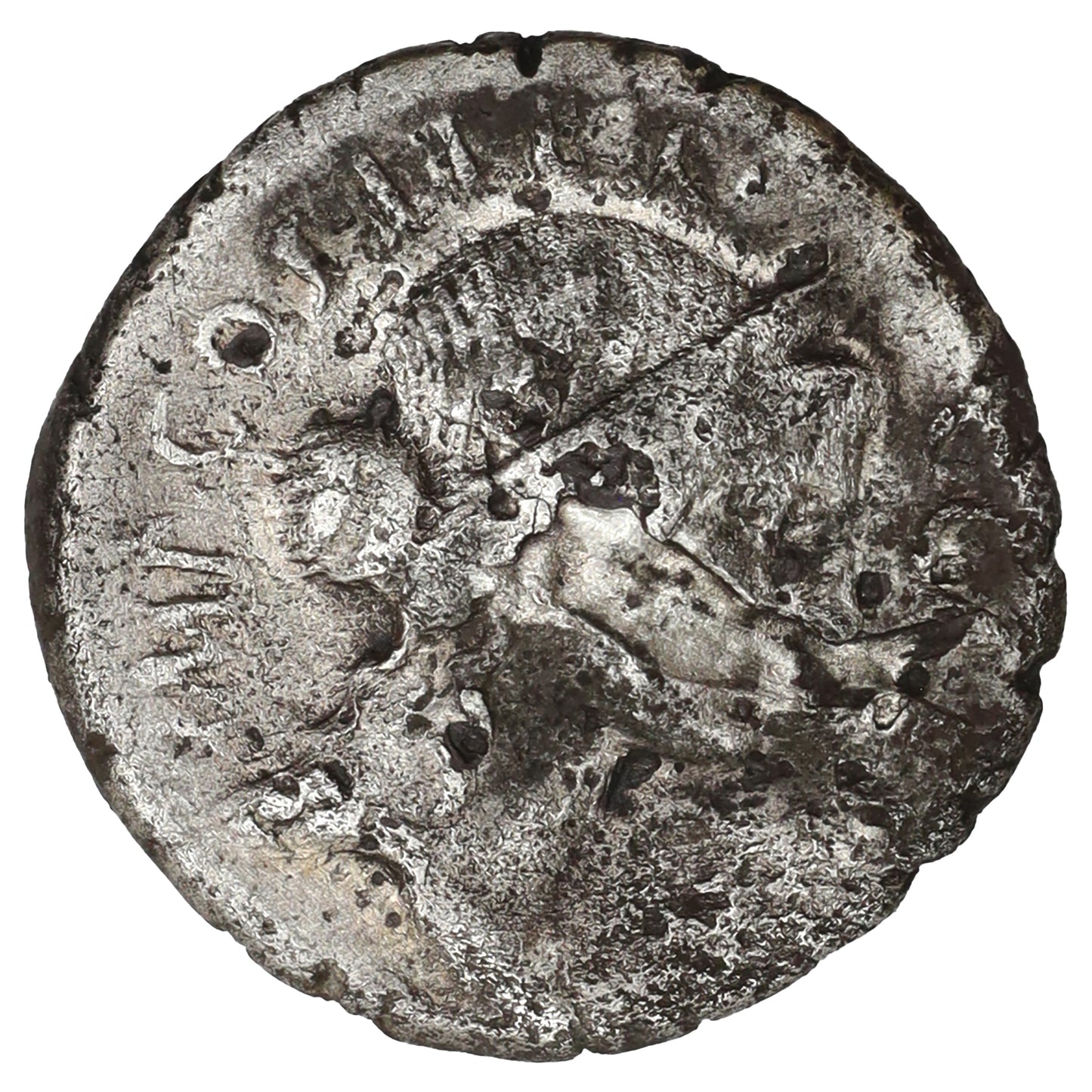 Ancient Roman Republic 47 BC Julius Caesar Rev. Trinacrus Silver Denarius VF-EF (VF30)