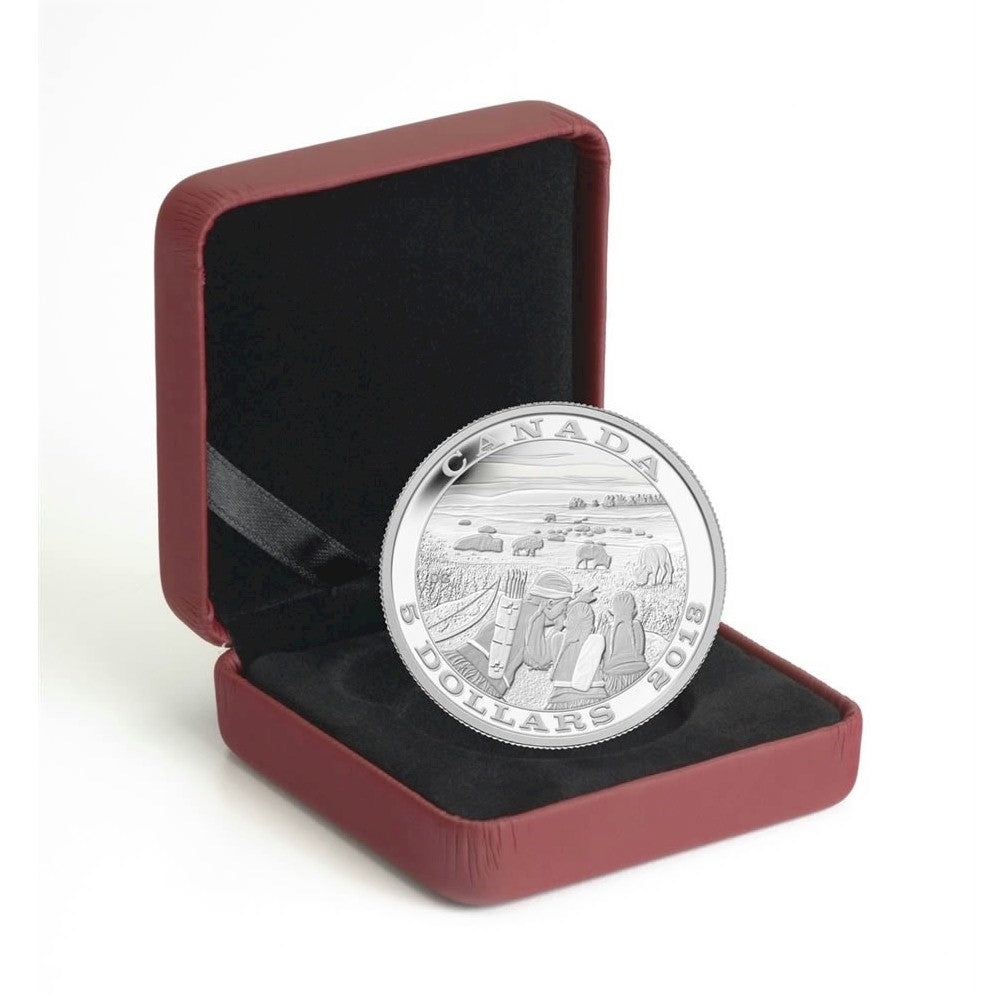 2013 Canada $5 Tradition of Hunting - Bison Fine Silver (No Tax)