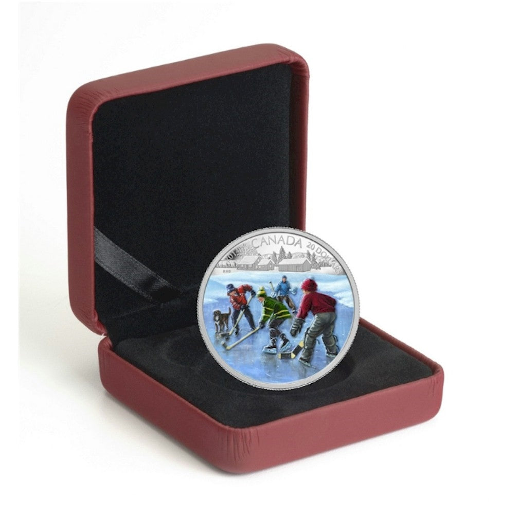 2014 Canada $20 Pond Hockey Fine Silver Coin (TAX Exempt)