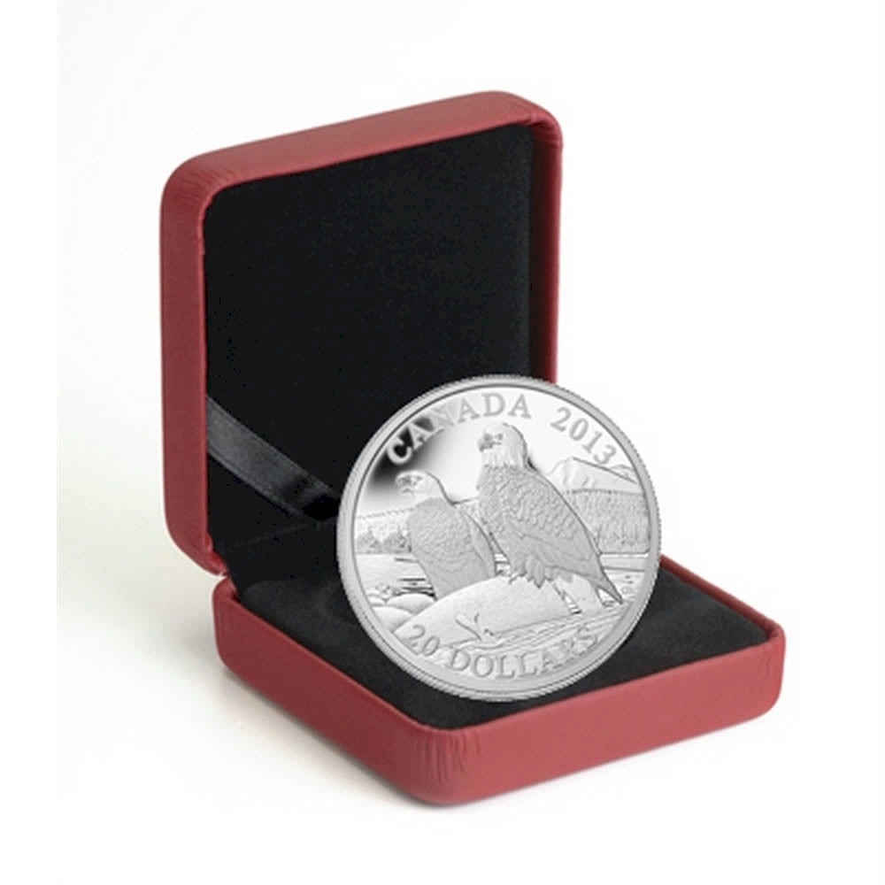 2013 Canada $20 Bald Eagle - Lifelong Mates Fine Silver (No Tax)