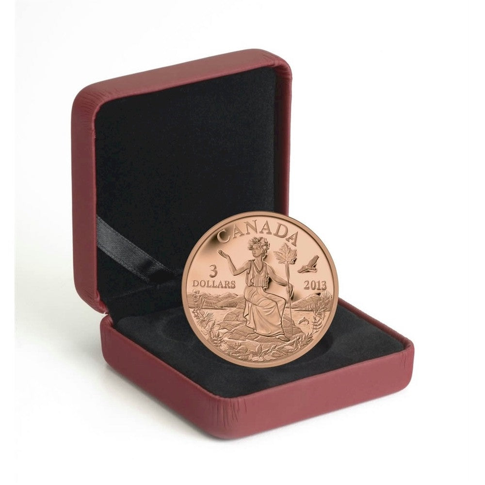 2013 $3 Canada: An Allegory Bronze Coin