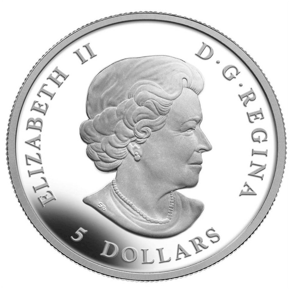 2013 Canada $5 Piedfort 25th Ann. of the Silver Maple Leaf (No Tax)