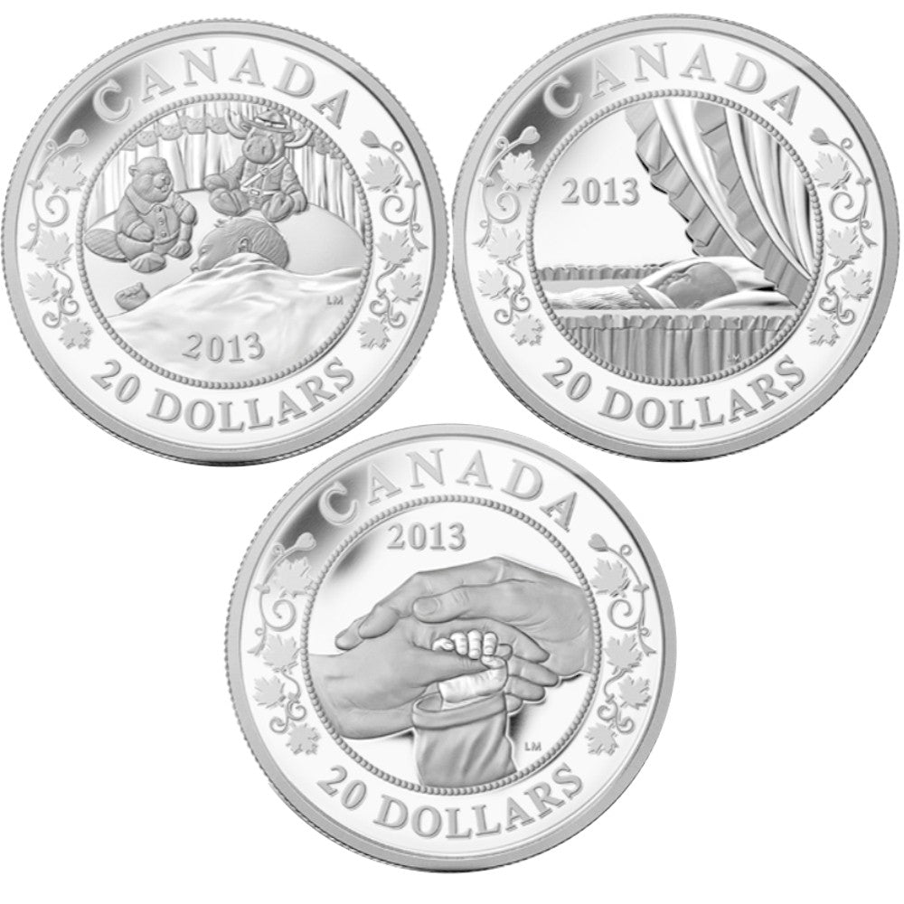 2013 Canada $20 Birth of the Royal Infant Silver 3-Coin Set (No Tax)