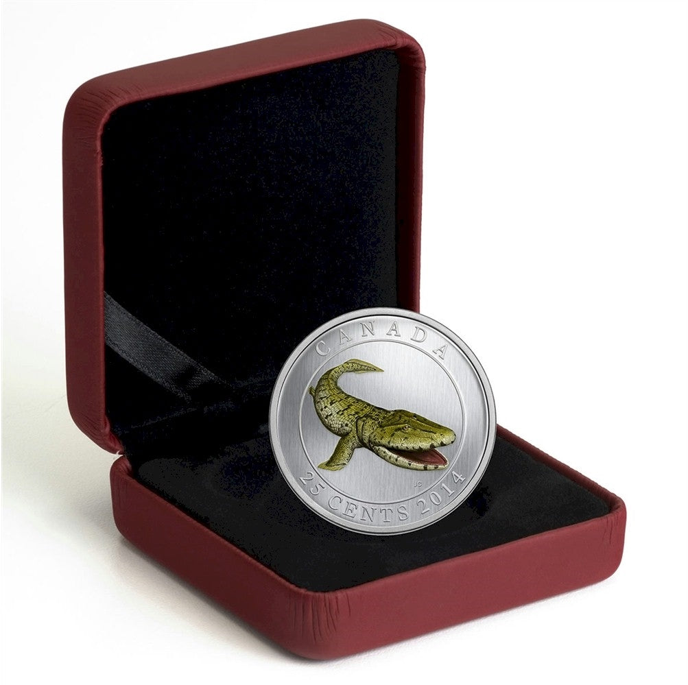 2014 Canada 25-cent Prehistoric Creatures - Tiktaalik Glow In The Dark