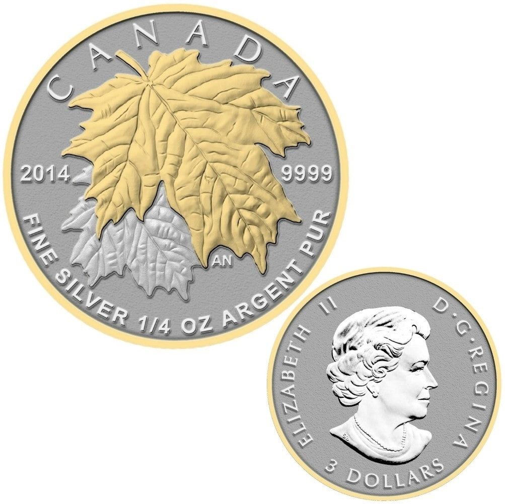 2014 Canada The Maple Leaf Fine Silver Fractional Set (TAX Exempt)