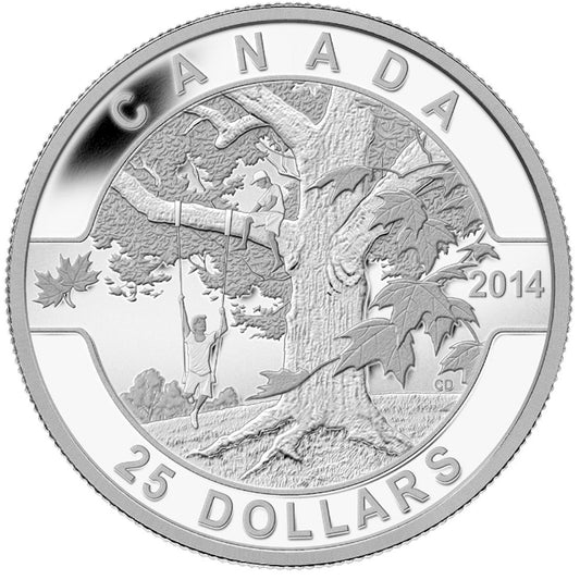 2014 $25 O Canada - Under The Maple Tree Fine Silver (No Tax)