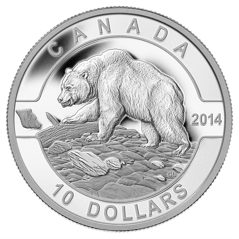 2014 $10 O Canada - Grizzly Bear Fine Silver (No Tax)