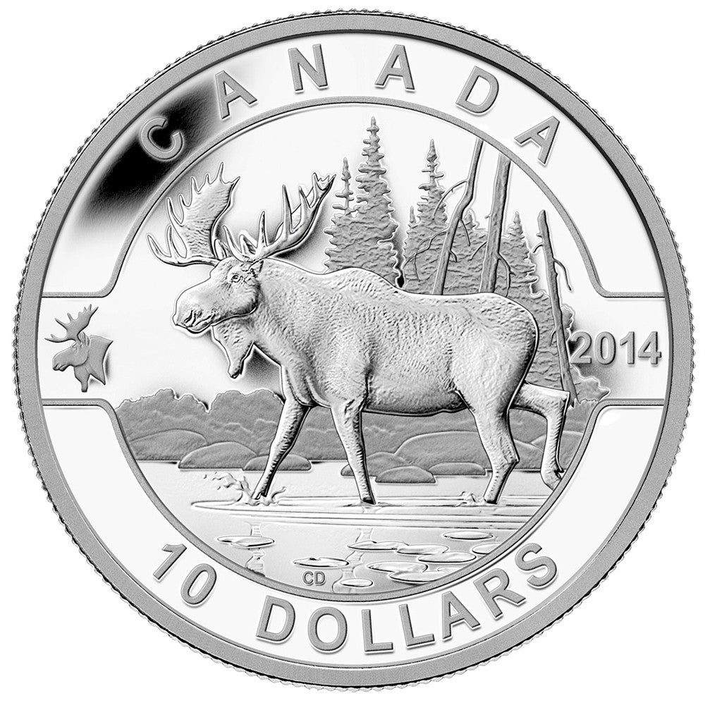 2014 $10 O Canada - Moose Fine Silver (No Tax)