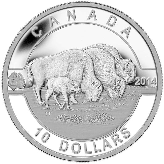 2014 $10 O Canada - Bison (#8) Fine Silver (TAX Exempt)