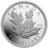2014 Canada $50 Maple Leaves 5oz. Fine Silver Coin (TAX Exempt)