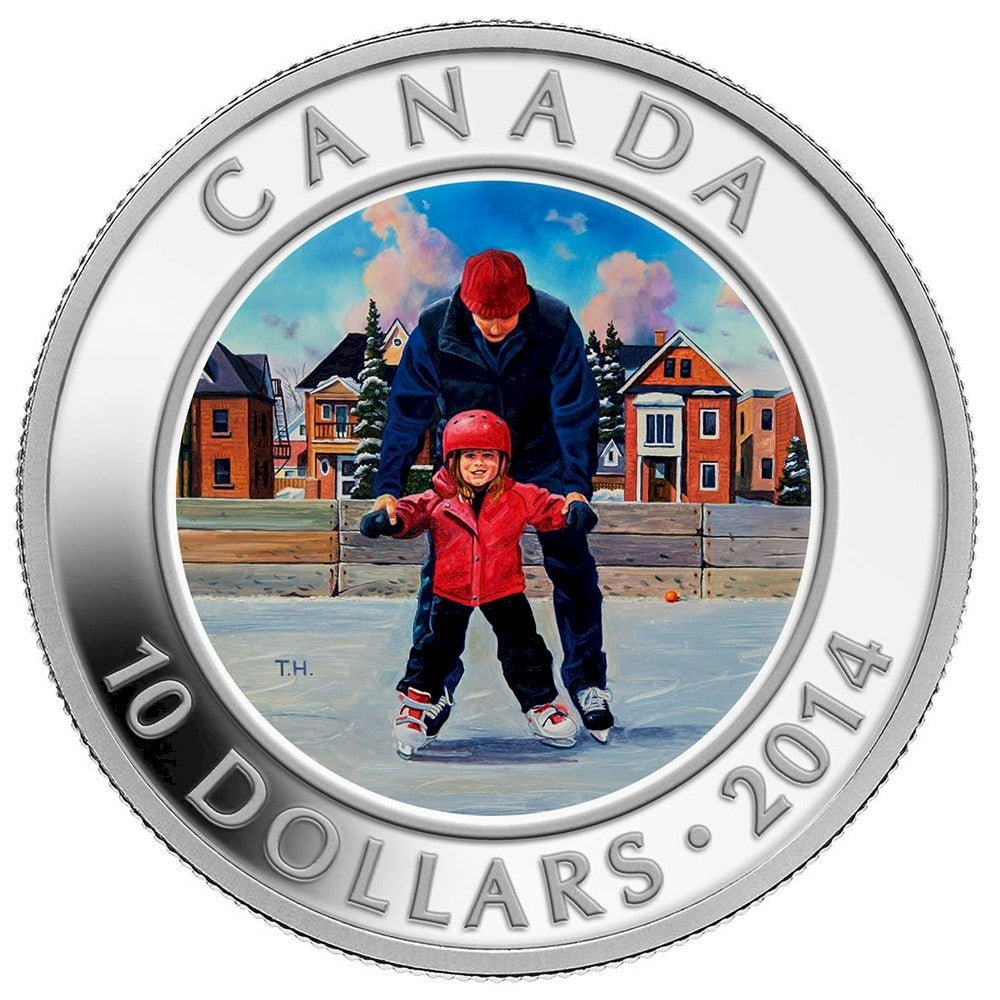 2014 Canada $10 Skating in Canada Fine Silver (No Tax)