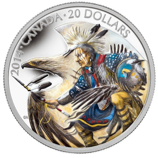 2014 Canada $20 Legend of Nanaboozhoo Coloured Fine Silver (No Tax)