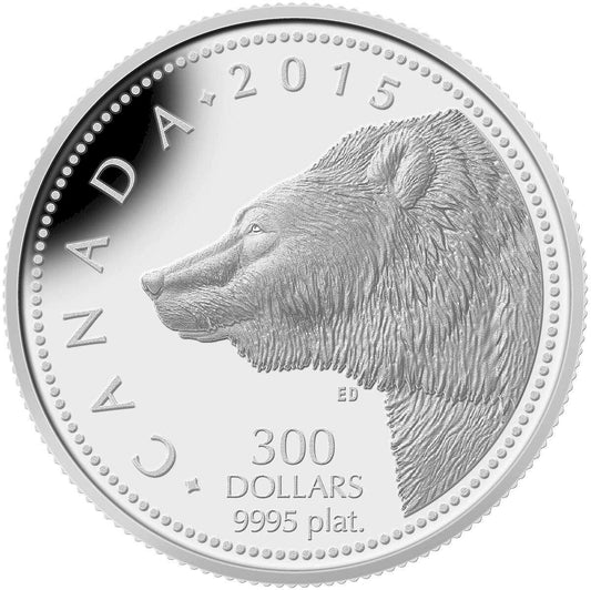 2015 Canada $300 Grizzly Bear Platinum Coin (TAX Exempt) 130594