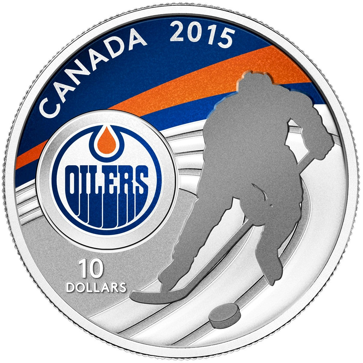 2015 Canada $10 Edmonton Oilers Fine Silver Coin (TAX Exempt)