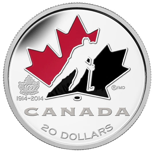 2014 Canada $20 100th Anniversary of Hockey Canada (No Tax)