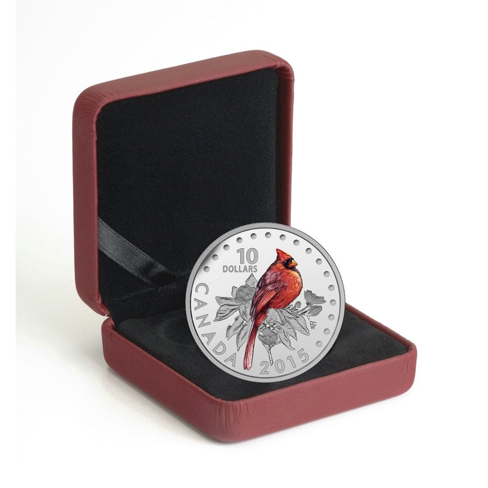 2015 Canada $10 Colourful Songbirds - The Northern Cardinal (No Tax)