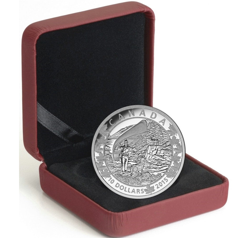 2015 $10 Canoe Across Canada - Wondrous West (#1) Fine Silver (No Tax)