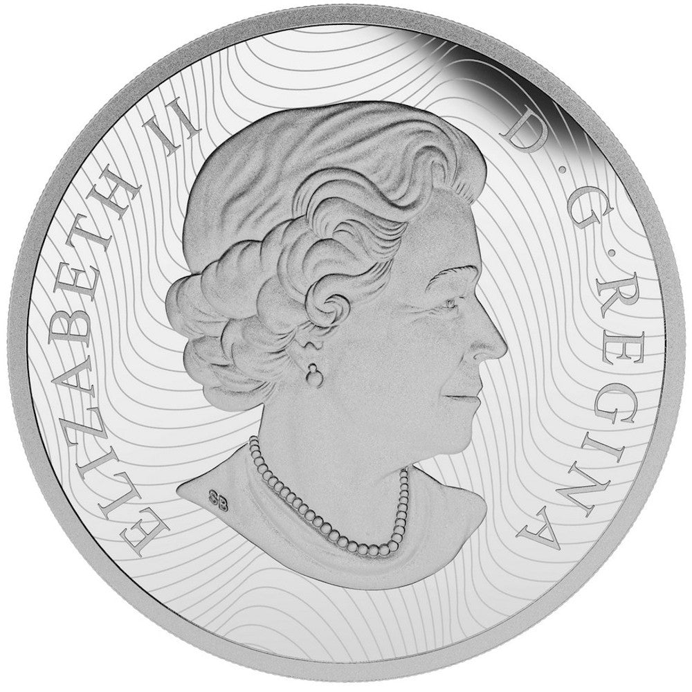 2015 Canada $50 Lustrous Maple Leaves 5oz. Fine Silver Hologram (TAX Exempt)