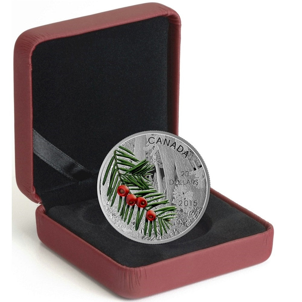 2015 $20 Forests of Canada - Columbian Yew Tree Fine Silver (No Tax)