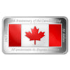 2015 $50 50th Anniversary Canadian Flag Silver Rectangular Coin (No Tax)