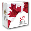 2015 $50 50th Anniversary Canadian Flag Silver Rectangular Coin (No Tax)
