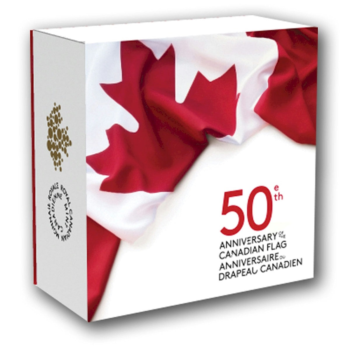 2015 $50 50th Anniversary Canadian Flag Silver Rectangular Coin (No Tax)