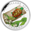 2015 Canada $20 Venetian Glass Turtle & Arrowhead Flower Silver