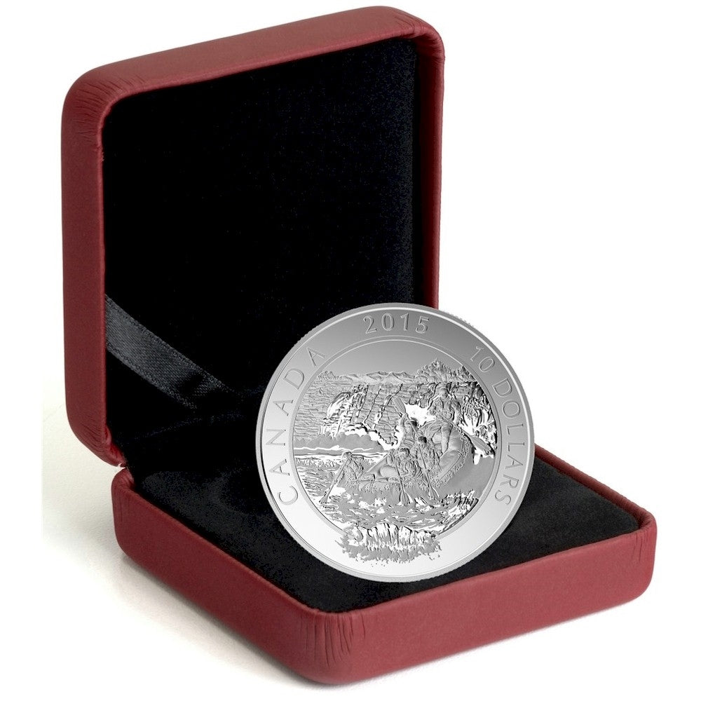 2015 $10 Adventure Canada Whitewater Rafting Fine Silver (No Tax)