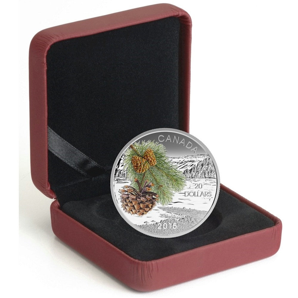 2015 $20 Forests of Canada - Coast Shore Pine Fine Silver (No Tax)