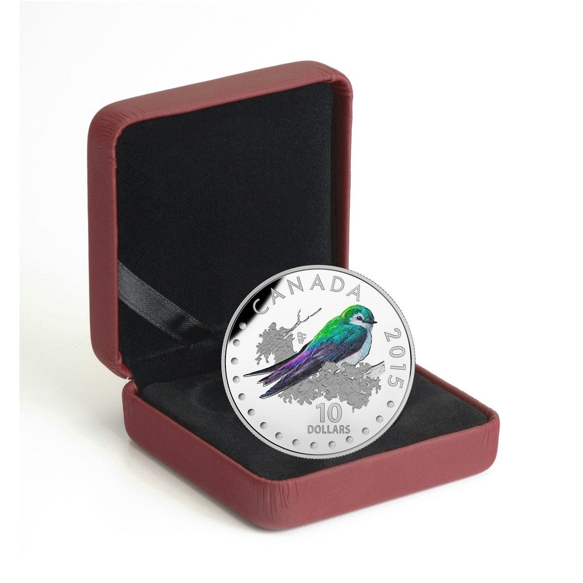 2015 Canada $10 Colourful Songbirds - Violet-Green Swallow (NO Tax)