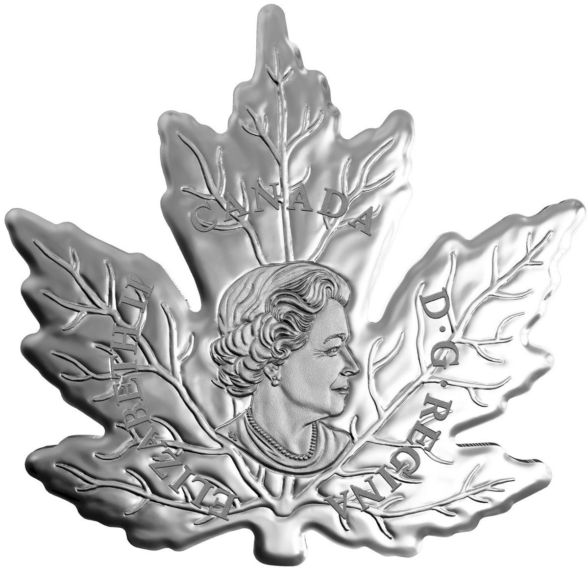 2015 $20 The Canadian Maple Leaf - Maple Leaf Shaped (No Tax) sleeve may be scuffed