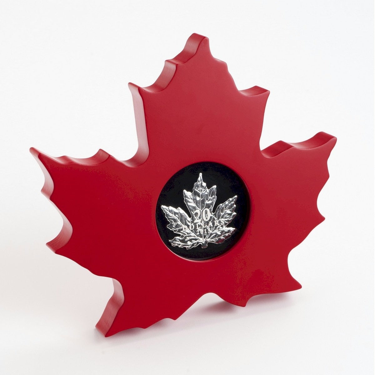 2015 $20 The Canadian Maple Leaf - Maple Leaf Shaped (No Tax) sleeve may be scuffed