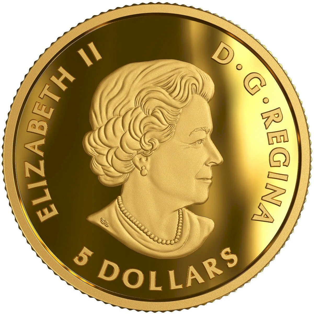 2015 Canada $5 Prehistoric Animals - Scimitar Sabre-Tooth Cat Gold (No Tax)