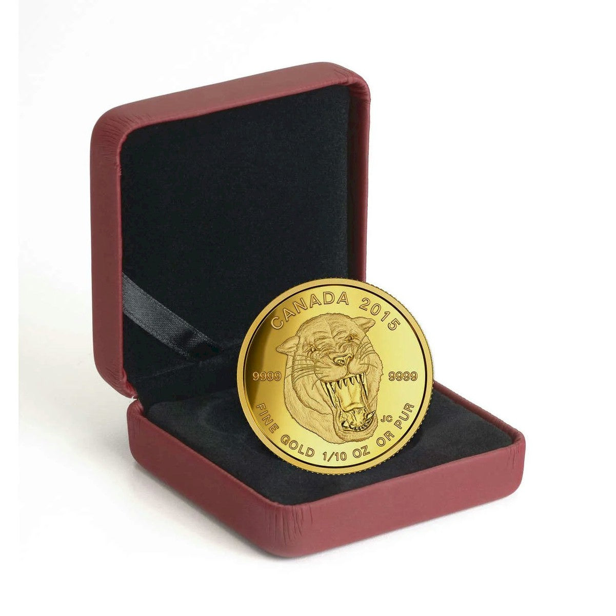 2015 Canada $5 Prehistoric Animals - Scimitar Sabre-Tooth Cat Gold (No Tax)