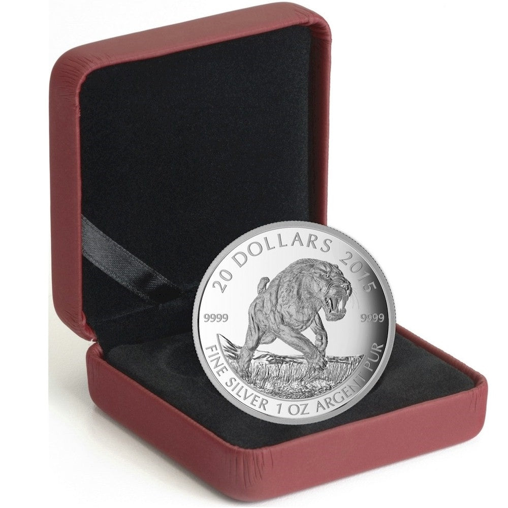 2015 Canada $20 Prehistoric Animals - American Scimitar Sabre-Tooth Cat (No Tax)