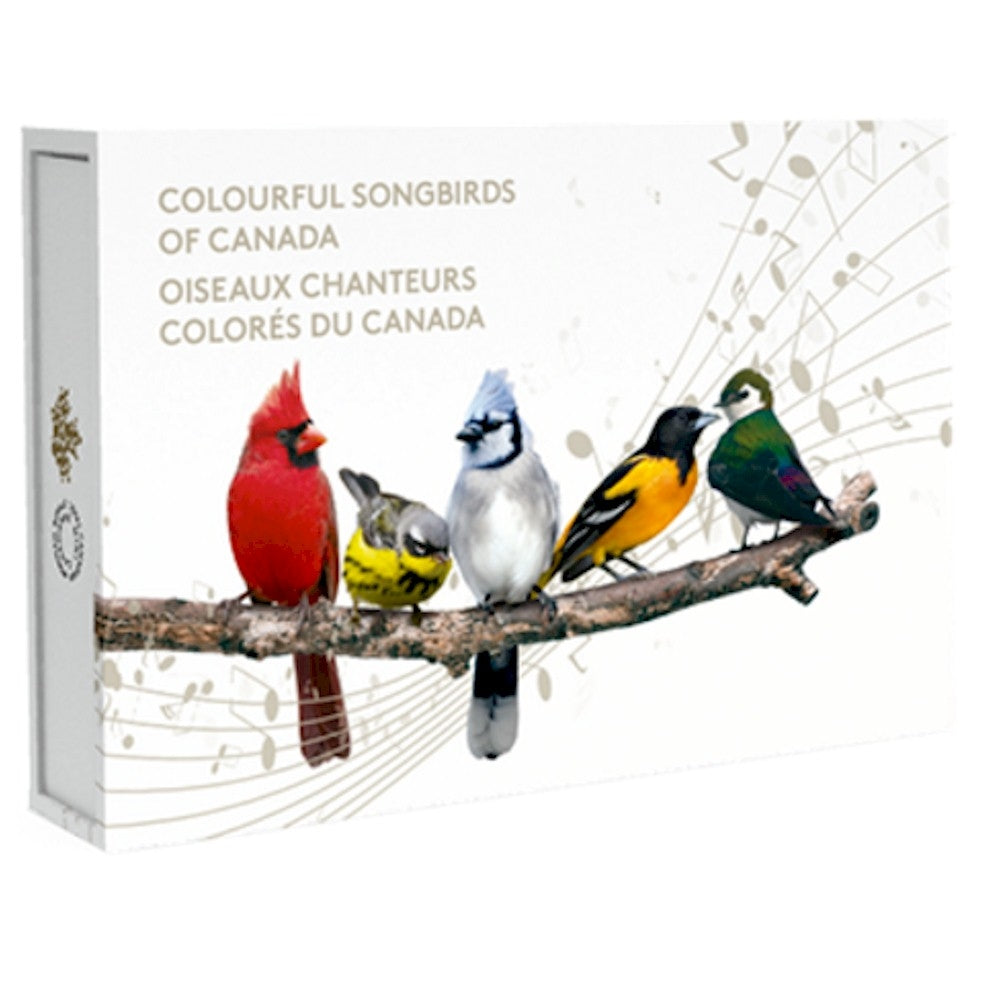 2015 Canada $10 Colourful Songbirds 5-Coin Set & Deluxe Box (No Tax)