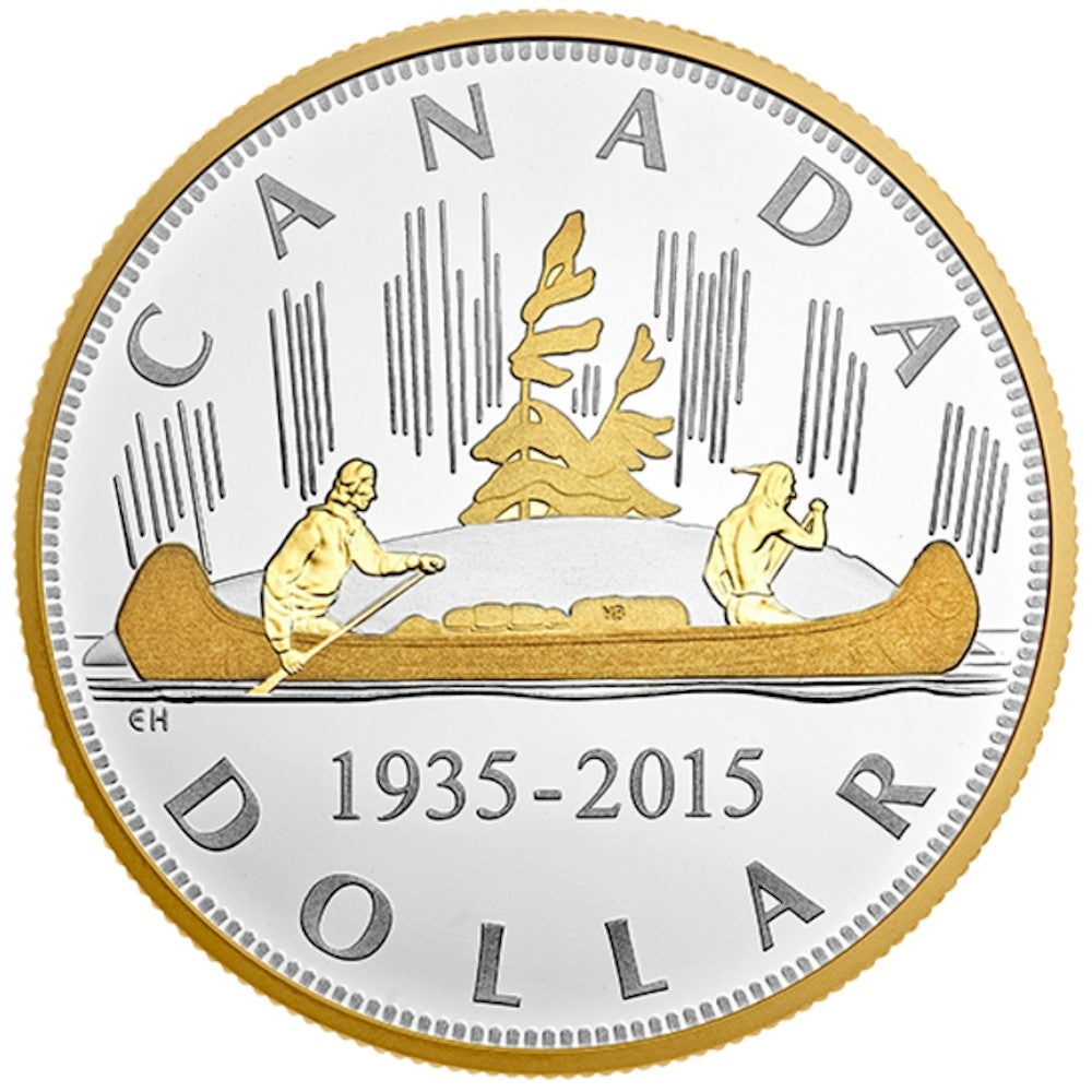 2015 Canada $1 The Voyageur Renewed Silver Dollar Fine Silver (No Tax)